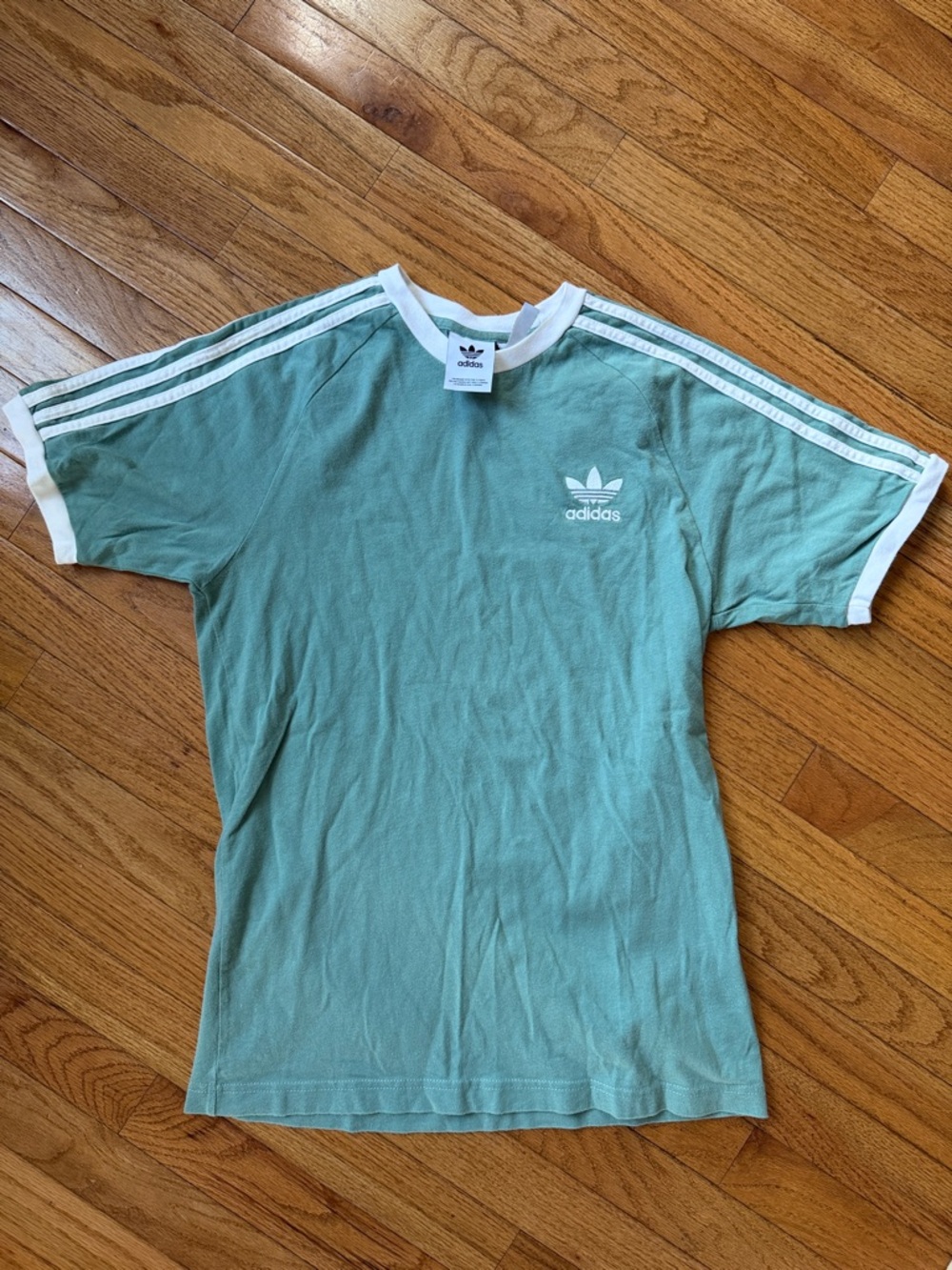 Adidas Mint Green Ringer Tee